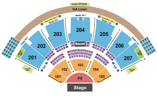 Ruoff Music Center 5 Seconds of Summer Seating Chart
